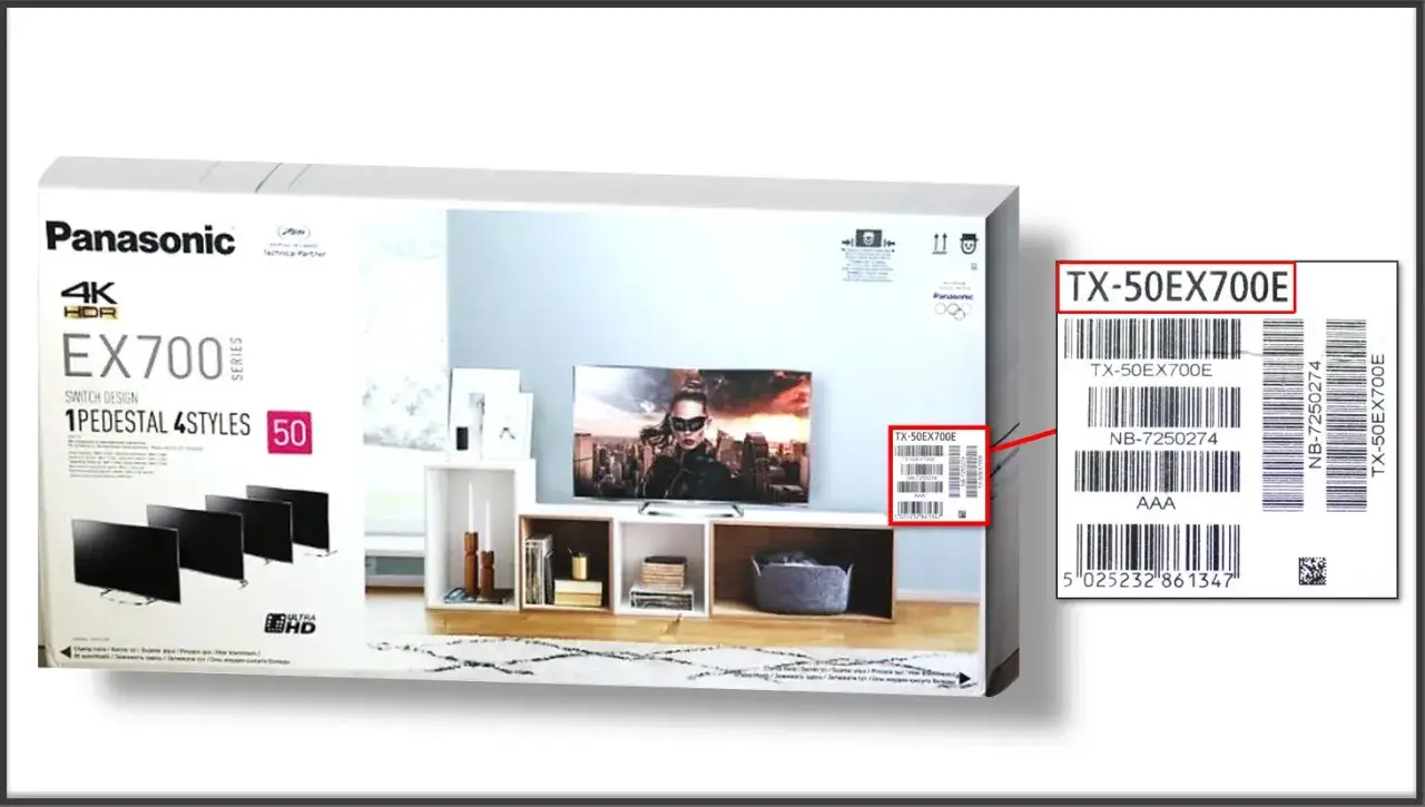 Numer modelu telewizora Panasonic Viera