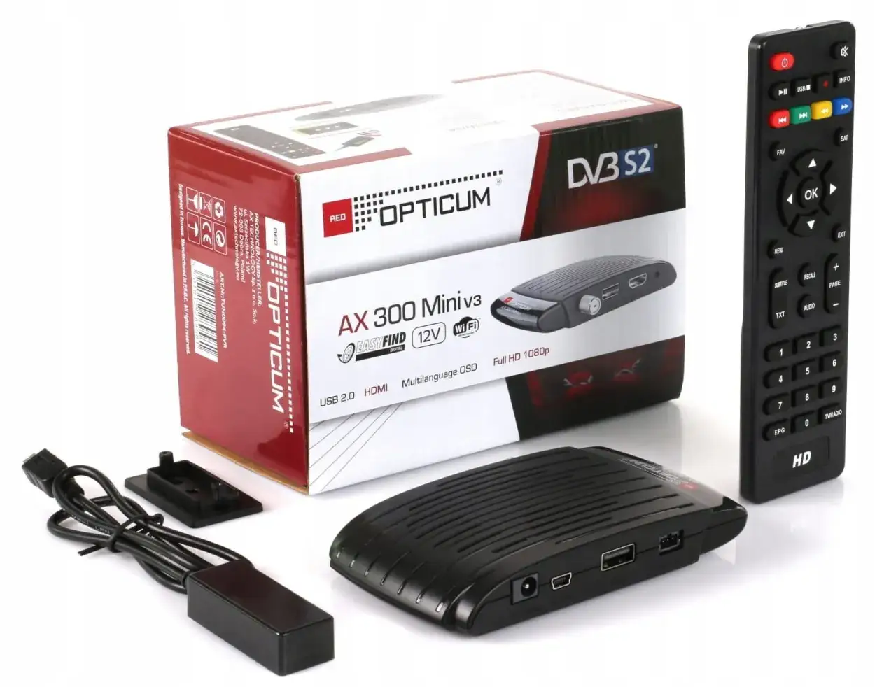 Dekoder satelitarny FTA i antena
